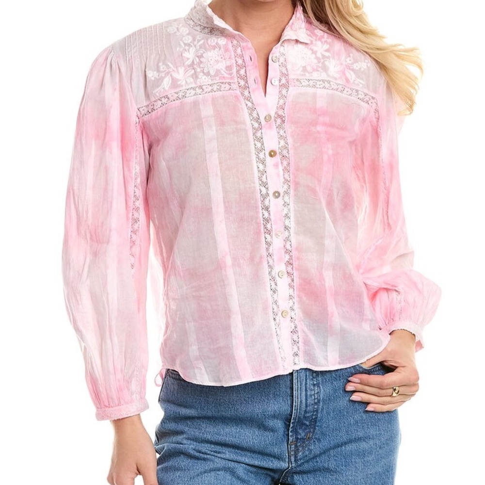 Loveshackfancy Ronda Button Down Top